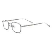 Oval Titanium Eyeglasses Frame LE0588_Silver Oval Titanium Eyeglasses Frame LE0588_Silver