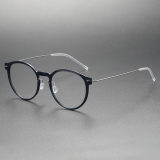 Oval Titanium & Nylon Eyeglasses LE0129_Translucent -Dark Gray