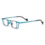 Titanium Eyeglasses LE0601_Red - Blue