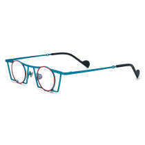 Titanium Eyeglasses LE0601_Red - Blue Titanium Eyeglasses LE0601_Red - Blue