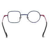 Titanium Eyeglasses LE0598_Frosted Blue - Red