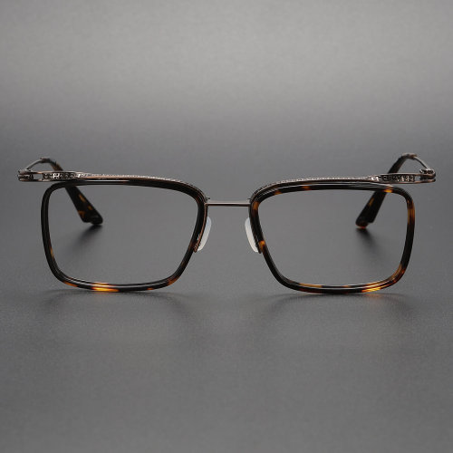 Acetate & Titanium Eyeglasses LE0164_Tortoise & Bronze