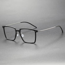 Titanium & Nylon Eyeglasses LE0128_Matte Black & Gunmetal