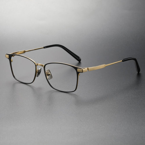 Titanium Eyeglasses LE0270_Black - Gold