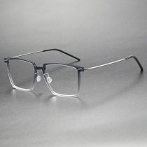 Titanium & Nylon Eyeglasses LE0128_Clear - Gunmetal