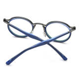 Acetate & Metal Eyeglasses LE0518_Gray & Blue