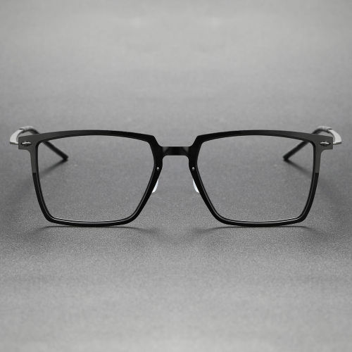 Titanium & Nylon Eyeglasses LE0128_Gloss Black & Gunmetal