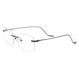 Pure Titanium Rimless Eyeglasses LE0517_Black