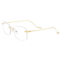 Pure Titanium Rimless Eyeglasses LE0517_Gold Pure Titanium Rimless Eyeglasses LE0517_Gold
