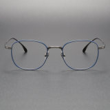 Titanium Eyeglasses LE0291_Gunmetal & Blue