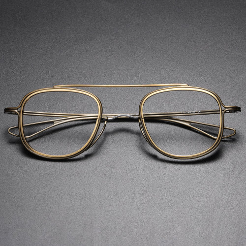 Titanium Eyeglasses LE0304_Bronze & Gold