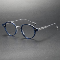 Acetate & Titanium Eyeglasses LE0314_Blue & Tortoise