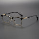 Acetate & Titanium Eyeglasses LE0345_Black & Gold