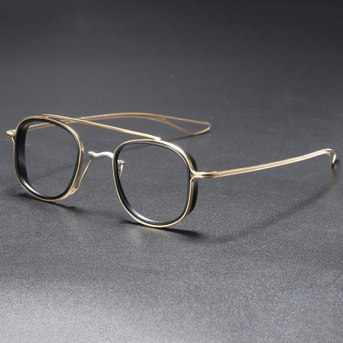 Titanium Eyeglasses LE0304_Gold & Black