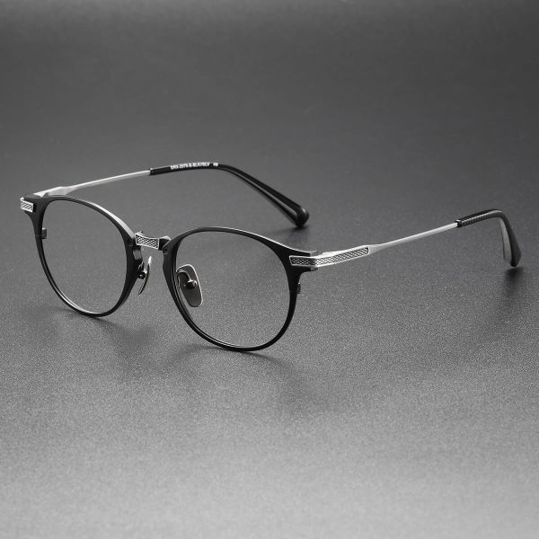 Titanium Eyeglasses LE0313_Black & Silver