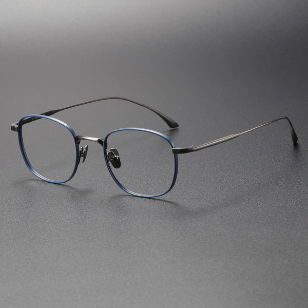 Titanium Eyeglasses LE0291_Gunmetal & Blue