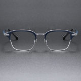 Titanium Eyeglasses LE0299_Blue & Silver