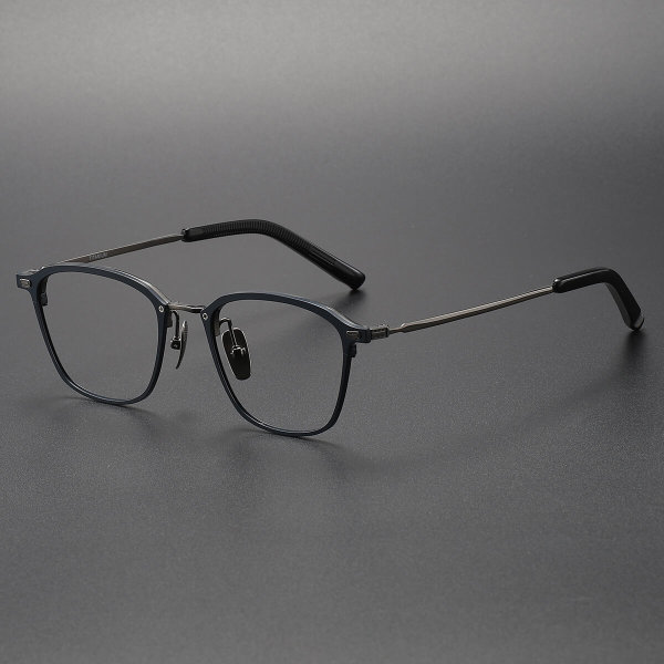 Titanium Eyeglasses LE0326_Gunmetal & Blue