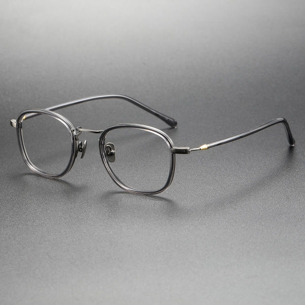 Acetate & Titanium Eyeglasses LE0333_Gunmetal & Gray