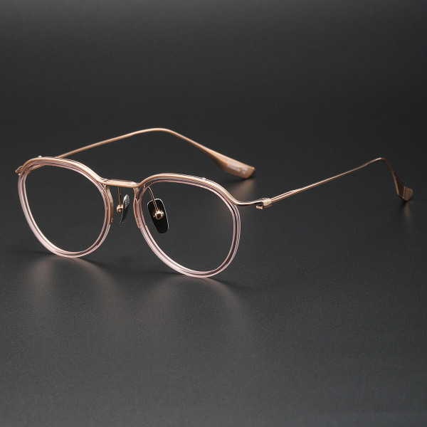 Titanium Eyeglasses LE0321_Pink & Rose Gold
