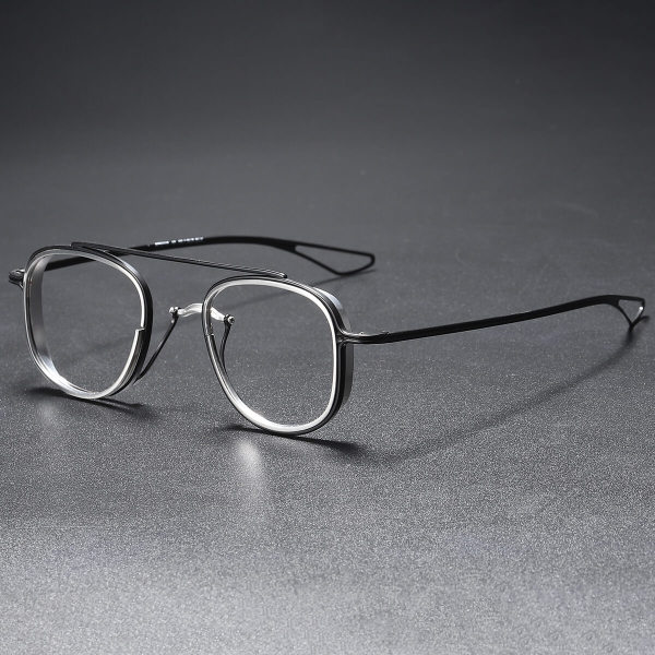 Titanium Eyeglasses LE0304_Black & Silver