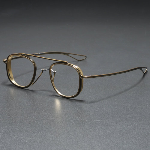 Titanium Eyeglasses LE0304_Bronze & Gold