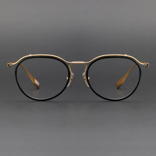 Titanium Eyeglasses LE0321_Black & Gold