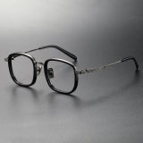 Acetate & Titanium Eyeglasses LE0273_Gunmetal & Black