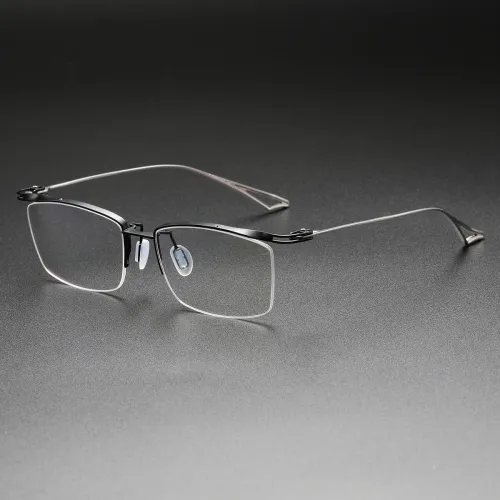 Titanium Eyeglasses LE0264_Black & Silver