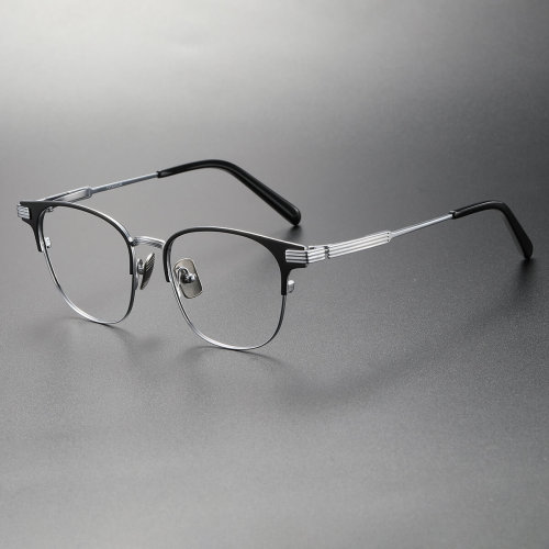 Titanium Eyeglasses LE0272_Black & Silver