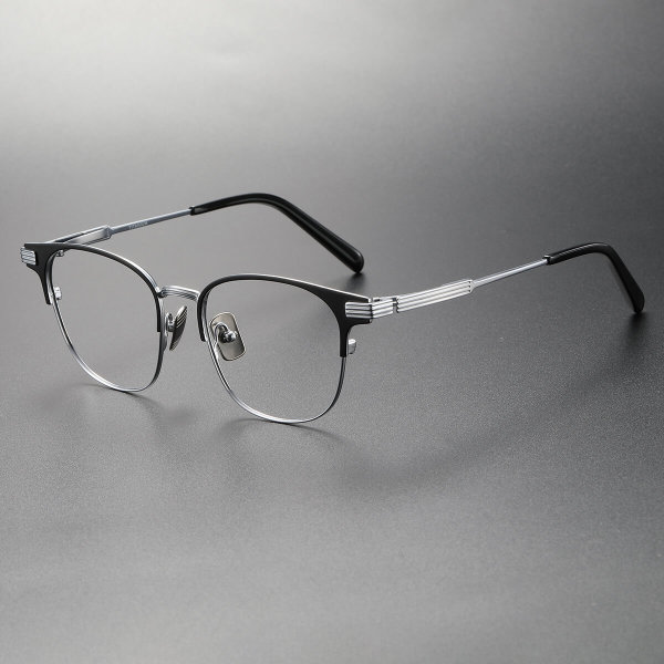 Titanium Eyeglasses LE0272_Black & Silver