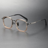 Acetate & Titanium Eyeglasses LE0273_Brown & Gunmetal