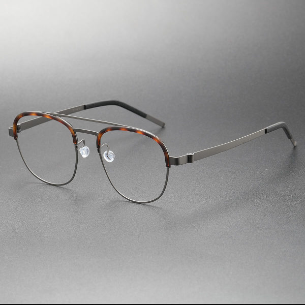 Titanium & TR Eyeglasses LE0260_Gunmetal & Tortoise