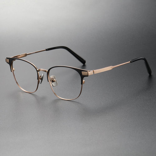 Titanium Eyeglasses LE0272_Black & Rose Gold