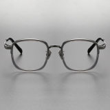 Acetate & Titanium Eyeglasses LE0273_Gunmetal & Gray