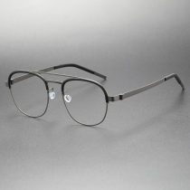 Titanium & TR Eyeglasses LE0260_Gunmetal & Black
