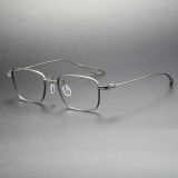 Rectangle Titanium Eyeglasses Frame LE0266_Gunmetal