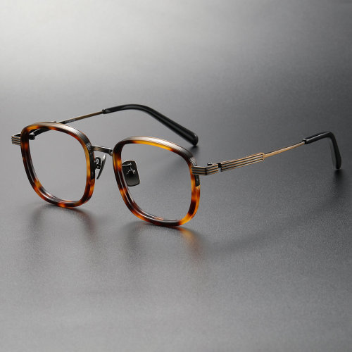Acetate & Titanium Eyeglasses LE0273_Tortoise & Bronze