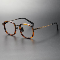 Acetate & Titanium Eyeglasses LE0273_Tortoise & Bronze Acetate & Titanium Eyeglasses LE0273_Tortoise & Bronze