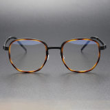 Titanium & TR Eyeglasses LE0255_Tortoise - Black