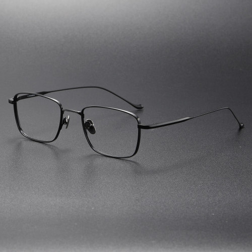 Rectangle Titanium Eyeglasses Frame LE0285_Black