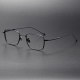 Rectangle Titanium Eyeglasses Frame LE0285_Black