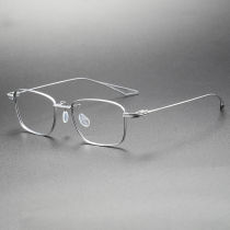Rectangle Titanium Eyeglasses Frame LE0266_Silver