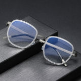 Titanium & TR Eyeglasses LE0255_Clear - Gunmetal