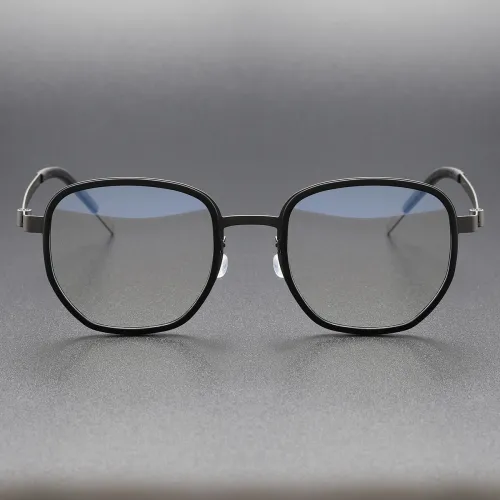 Titanium & TR Eyeglasses LE0255_Gunmetal - Black