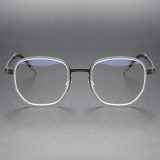 Titanium & TR Eyeglasses LE0255_Clear - Gunmetal