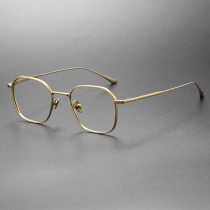 titanium Eyeglasses LE0288_Gold titanium Eyeglasses LE0288_Gold