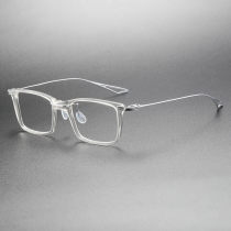 Acetate & Titanium Eyeglasses LE0265_Clear & Silver