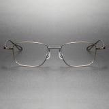 Rectangle Titanium Eyeglasses Frame LE0266_Bronze