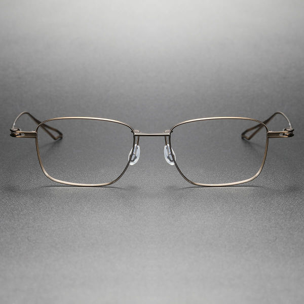 Rectangle Titanium Eyeglasses Frame LE0266_Bronze